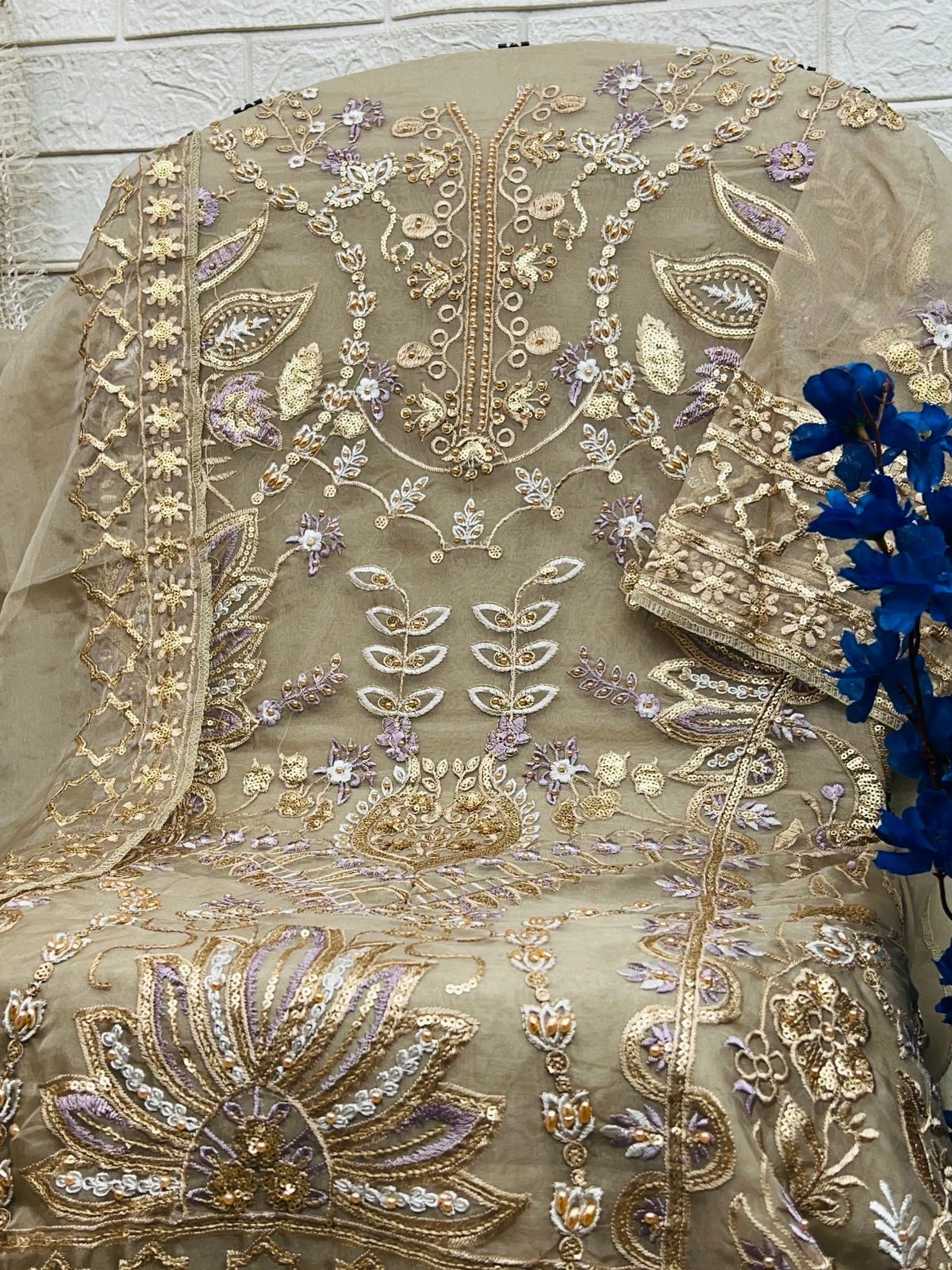 Zaha Sersha Vol 5 Organza Wholesale Pakistani Salwar Suit Catalog — Wholesale Pakistani Suits, MPA wholesale from Surat - Gallery Image 3
